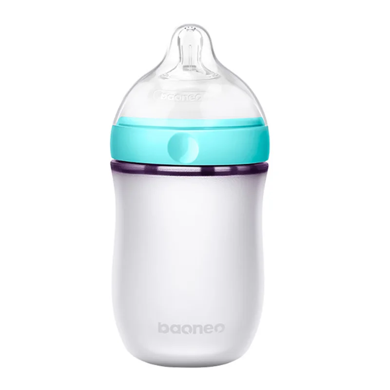 

BN 3pcs Silicone Pacifier Wide Neck Baby Feeding Milk Bottle Natural Nipple Teat for Baby Bottle Child Care Products