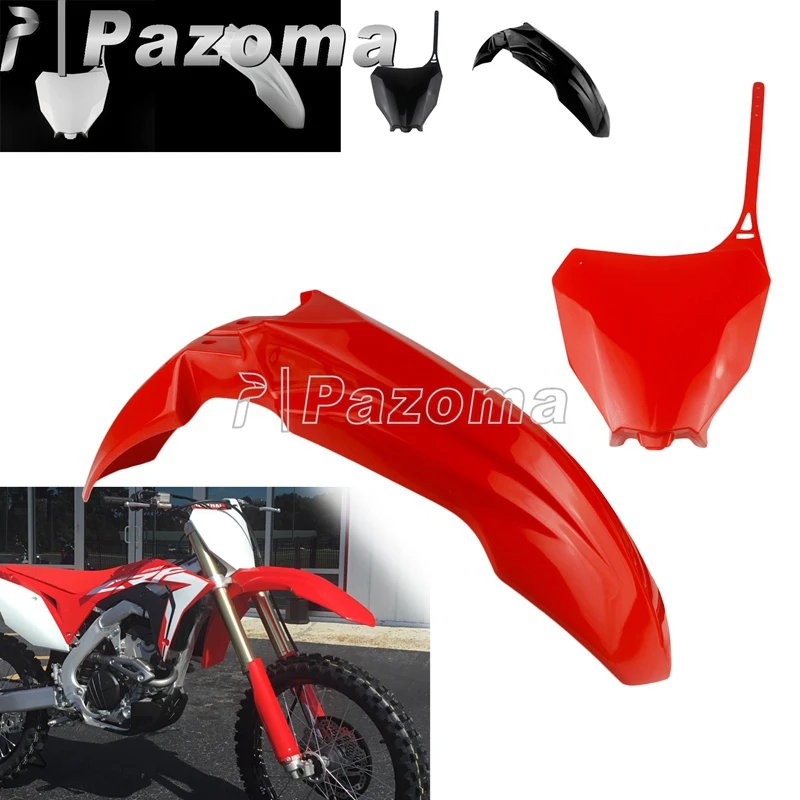 Переднее крыло Dirt Pit Bike передняя номерная пластина 5 цветов для Honda CRF250 CRF450 CRF250R