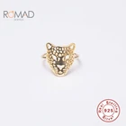 ROMAD 2020 Новый Мода в стиле панк кольца для Для женщин 925 пробы серебряные лап животных Форма Открытое кольцо ювелирные украшения, женские серьги