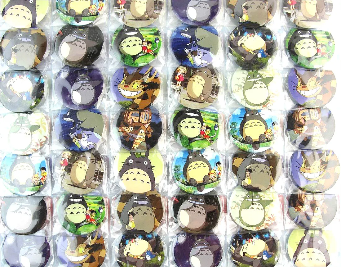 Бесплатная доставка Аниме Тоторо Кнопка значок вечерние подарки 45 мм (48