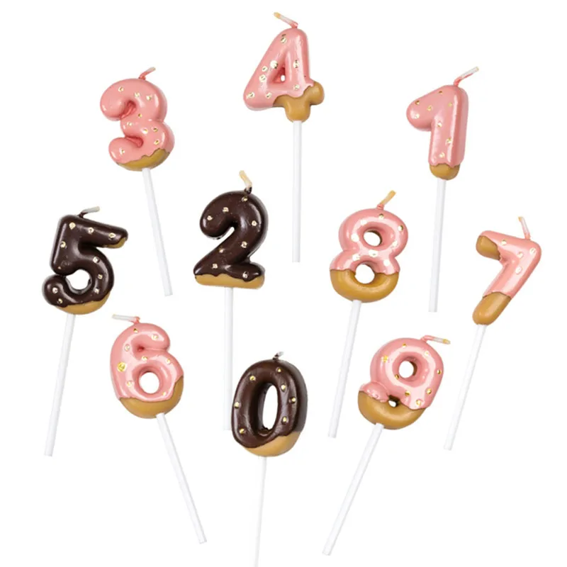 

1PC Cute Chocolate Birthday Cake Candles for Cake Party Supplies Decoration Biscuits Birthday Candles 1 2 3 4 5 6 7 8 9 0 Gift