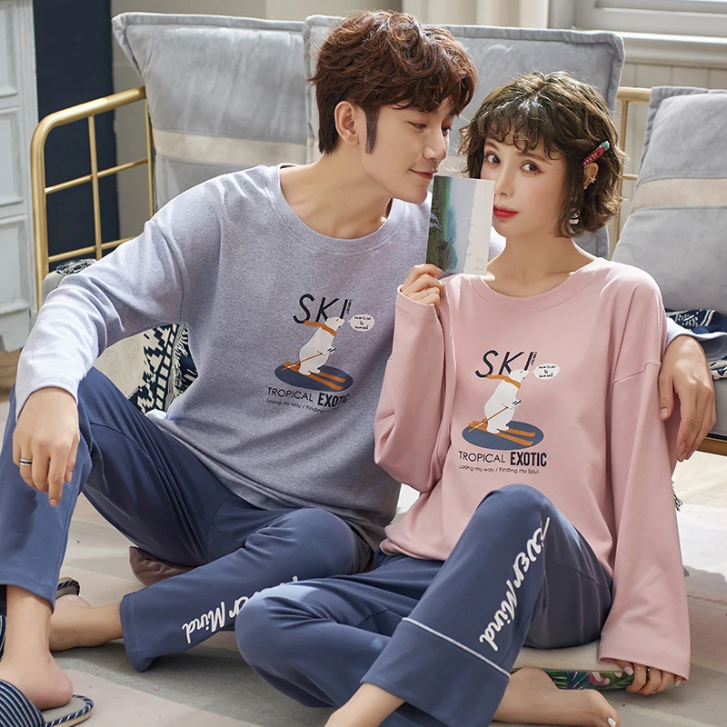 

Dormxion Lapel long sleeve lovely cartoon home wear spring and autumn girl pajamas suit casual comfortable cardigan