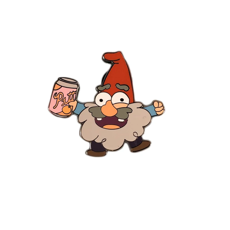 Gnome вмещает pitt банки pin Gravity fans значок шмебулок лес сверхъестественные виды брошь счастливый Рождественский подарок