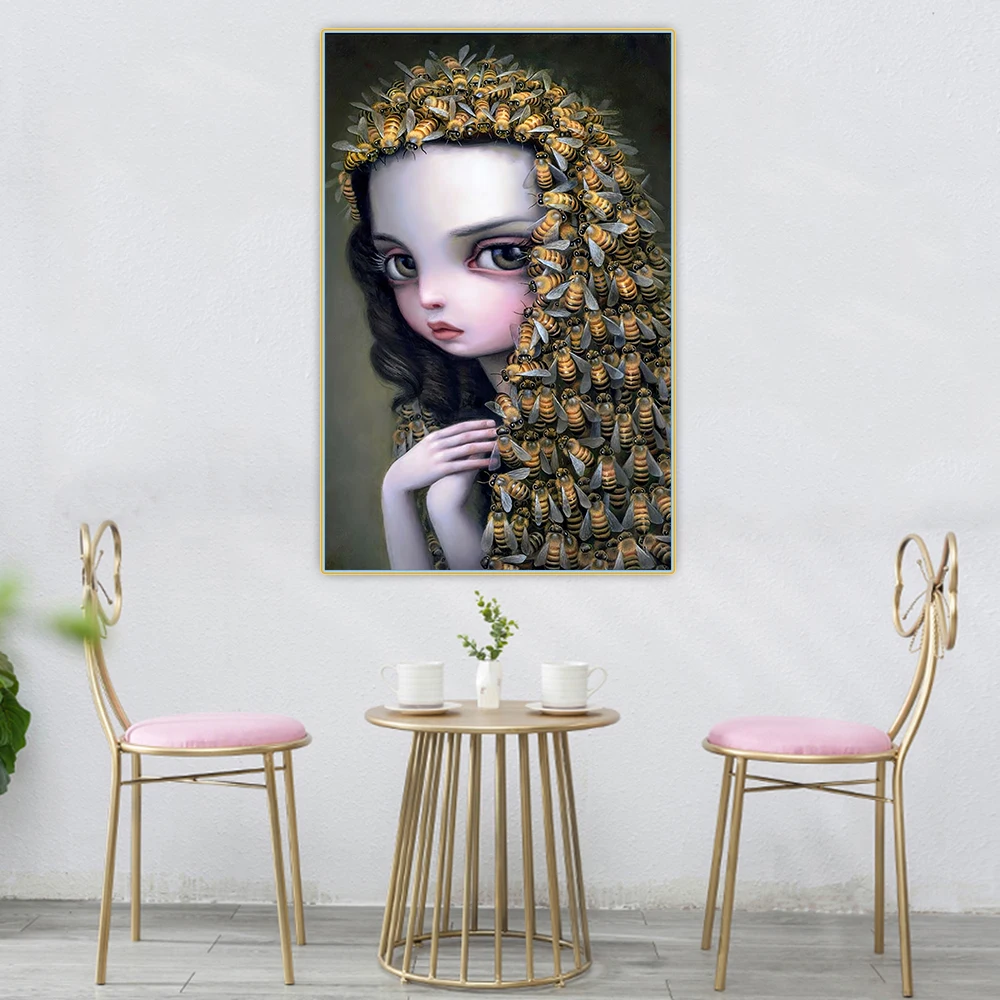 Картина маслом на холсте королева пчела 2016 дюйма | Живопись и каллиграфия