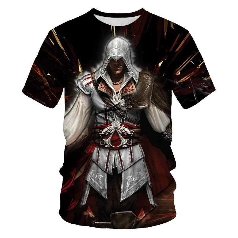 

Fashion popular game elements T-shirt street Harajuku men's casual short-sleeved shirt adult children's clothing
