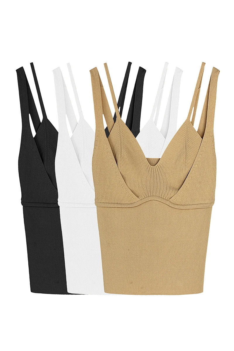

Korean 2021 Summer New All-Match Hot Girl Knitted Sleeveless Camisole Women's Inner Wear Single Wear