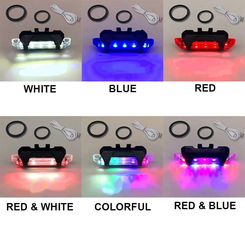 

Bike Light Waterproof Rear Tail Light LED USB Rechargeable Mountain Bike Cycling Light Taillamp Safety Warning Light luz trasera