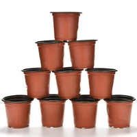 10 pcsset plastic round flowerpot nursery pots planter garden decor