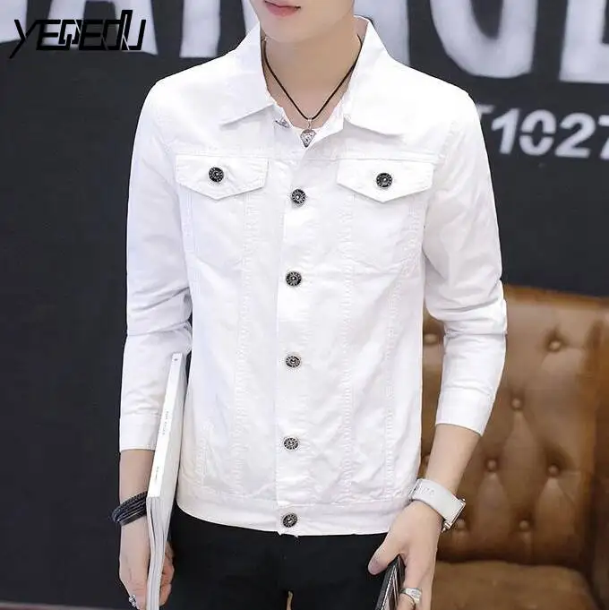 2019 весна ветровка повседневные узкие джинсы куртка мужская джинсовая короткая