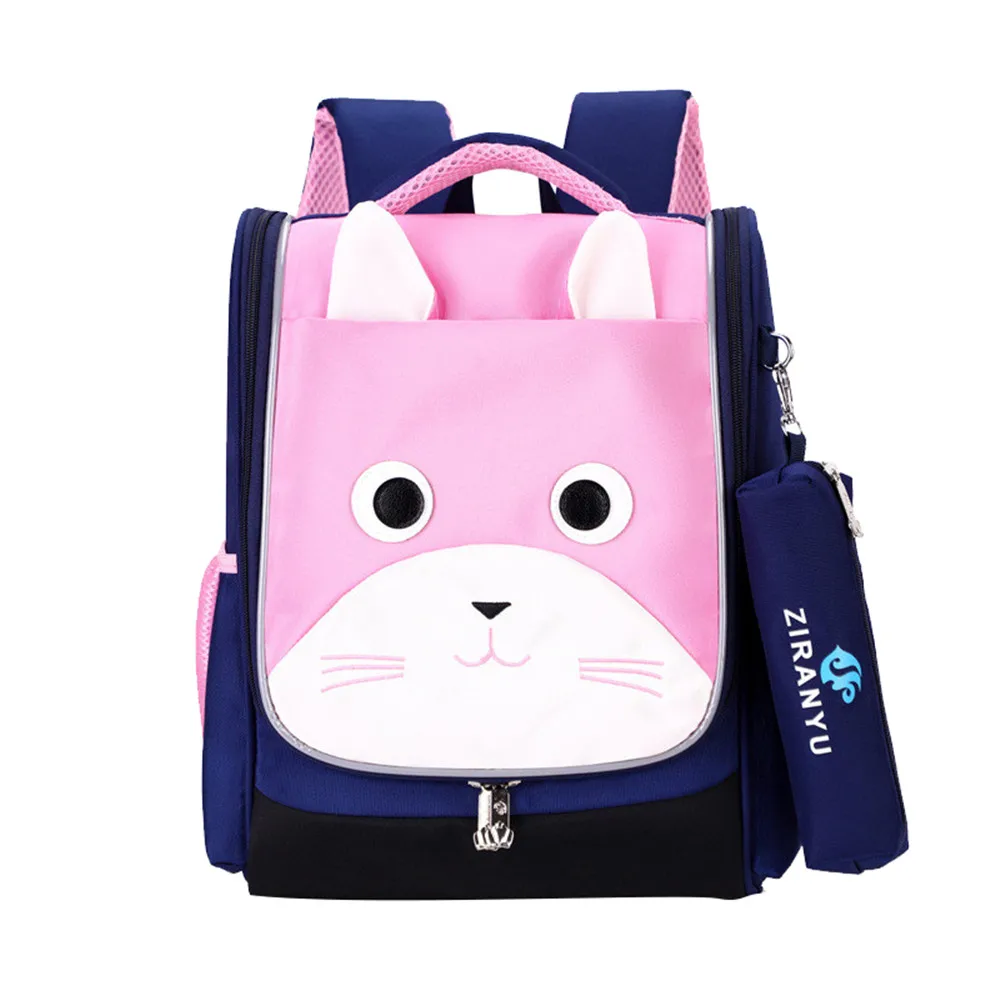 Детские школьные сумки для девочек, ортопедический рюкзак с мультяшным медведем/котом, Детские рюкзаки для начальной школы для 1-3 классов, ...
