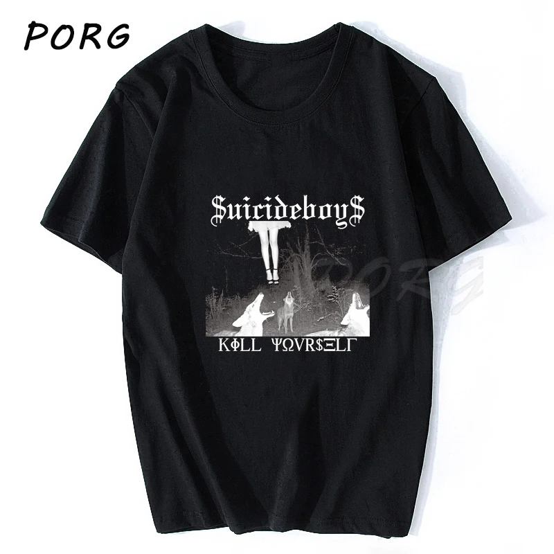 Футболка мужская с парнями из Suicideboys надписью $ uicideboy хлопковая тенниска в стиле
