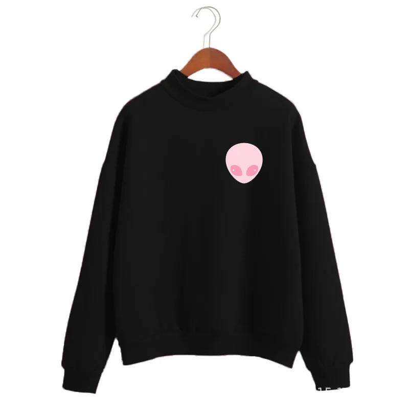 

Harajuku Fashion Alien Print Letter Sweatshirts Ladies Warm Hip Hop Streetwear Punk Women Hoody Horror Hoodie Pullover Tops
