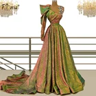 Блестящее платье трапециевидной формы, длинное блестящее платье в арабском стиле для выпускного вечера, Черное женское блестящее свадебное платье