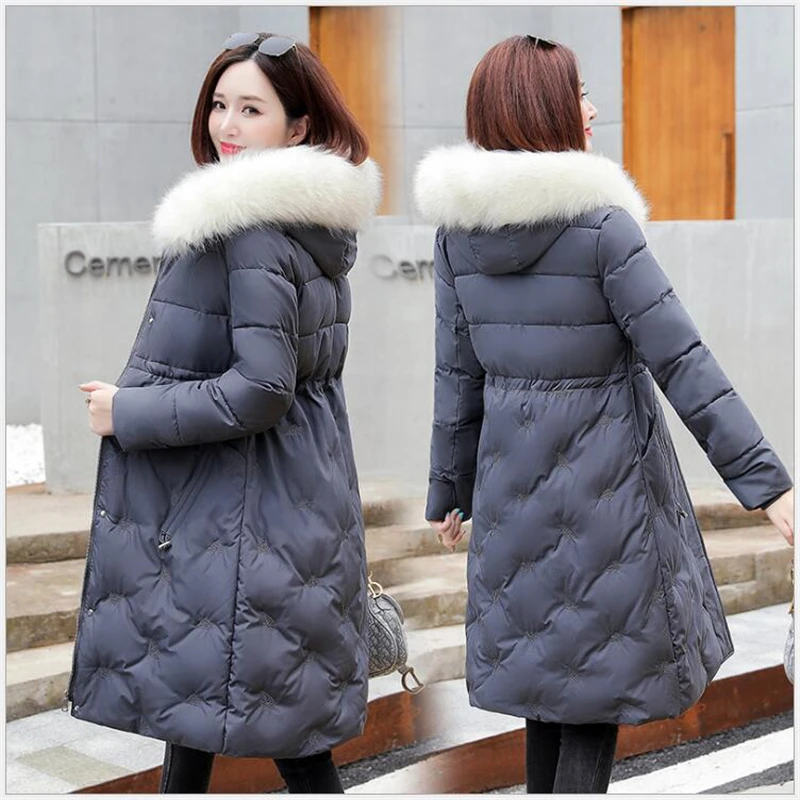 

Parka Women Winter Coats Long Cotton Casual Hooded Jackets Women Thick Warm Winter Parkas Female Overcoat Coat 2020 New R825