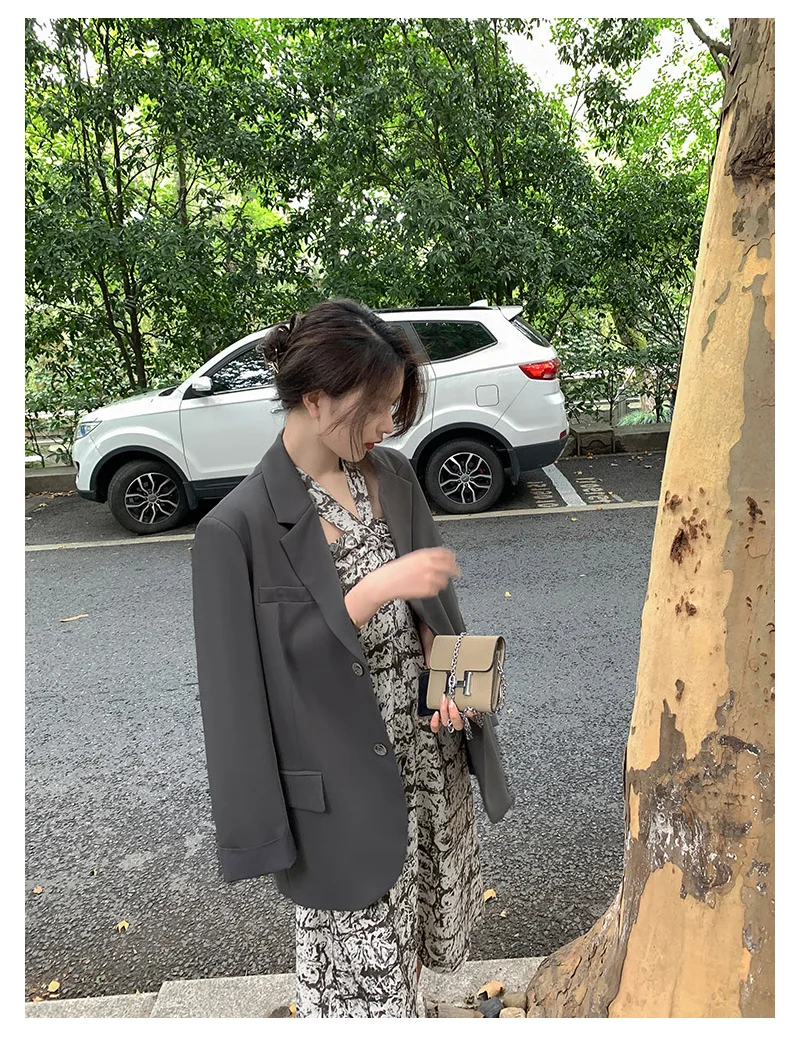 Пиджак женский коричневый повседневный костюм пальто женская одежда Новинка 2021