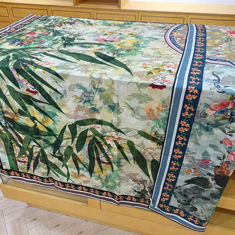 

50% Cashmere 50% Silk Scarf Fashion Women Fashion Double-sided Flower Shawl Stole Hand Rolled Big Kerchief 135*135cm