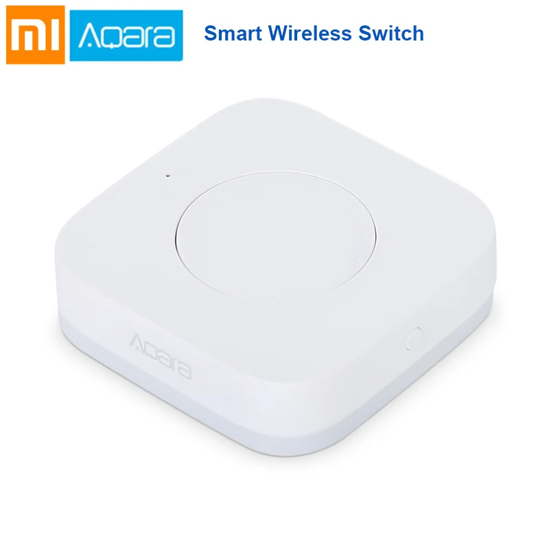 Wireless Switch Xiaomi умный дом Комплект Aqara шлюз двери окна человеческого тела датчик температуры и влажности Датчик беспроводной переключатель Zigbee розетка куб - Цвет: Wireless Switch