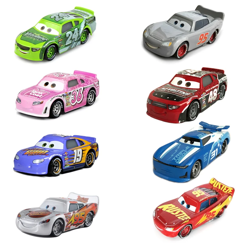 Disney Pixar Cars 2 38 видов Champion Hudson Lightning McQueen Mater Jackson Storm 1:55 литая металлическая модель