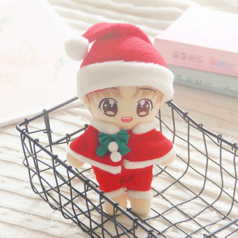 

Christmas Hat Snowman Group Clothes Pants Suit 20cm Doll Dress Up Idol Plush Doll Clothes Suit Puppet Christmas Gifts