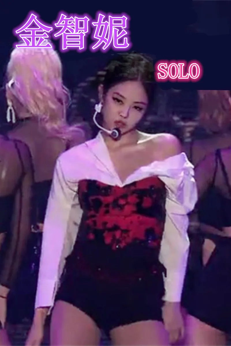 Kpop корейский стиль знаменитости Сексуальная рубашка и шорты для выступлений
