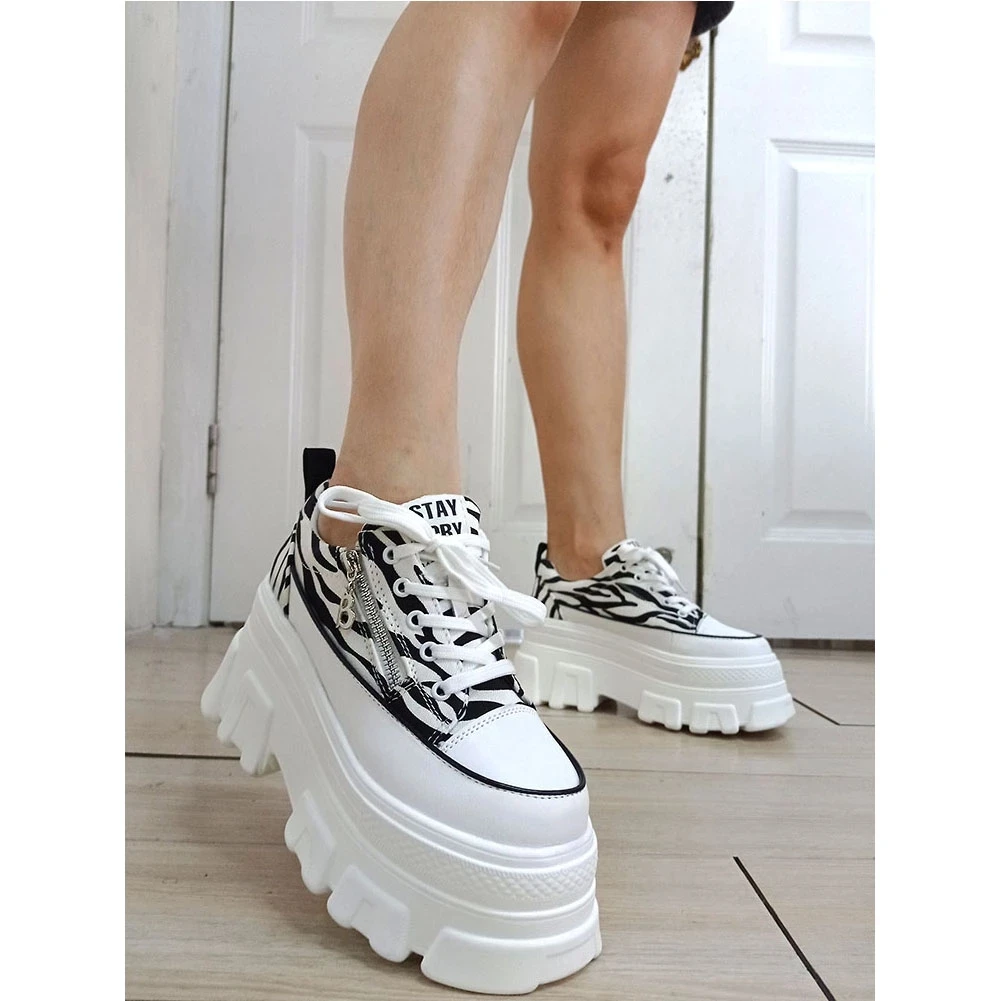 

Designer Sneakers Women Vulcanized Shoes 2022 Fashion Casual Thick Bottom 9cm Chunky Sneakers Women Platform Shoes Basket Femme