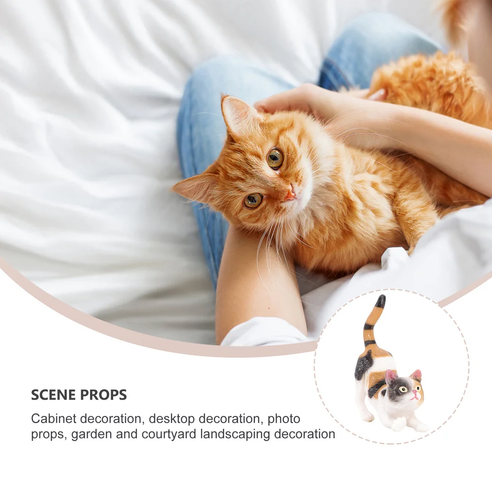 

1Pc Lifelike Cat Shaped Adornment Funny Animal Model Home Decorative Prop