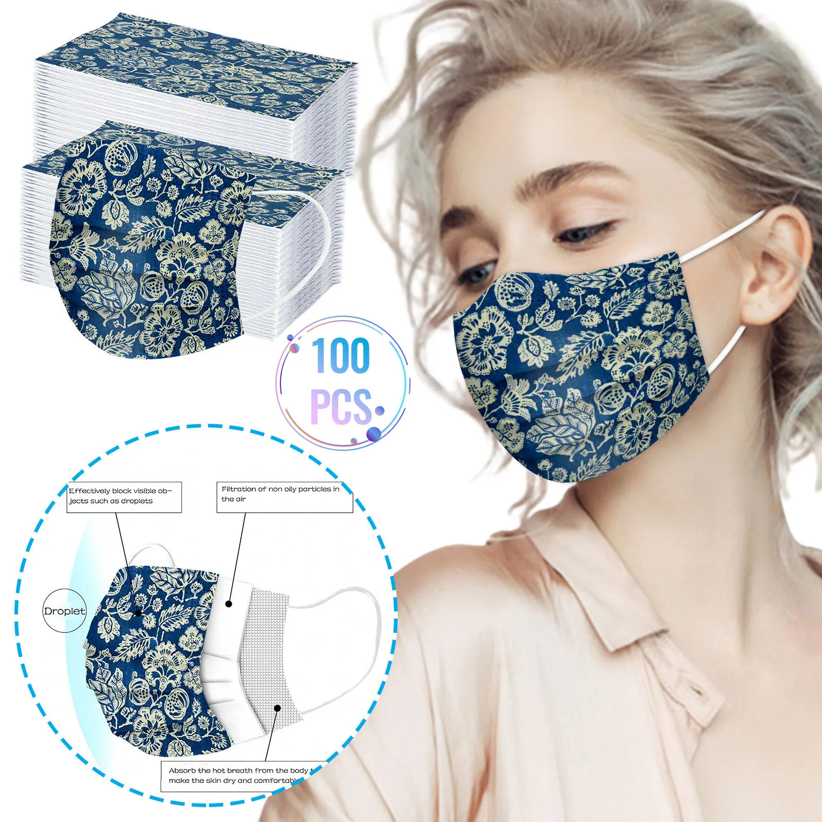 Повязка на голову одноразовая маска унисекс для женщин и мужчин с кружевным