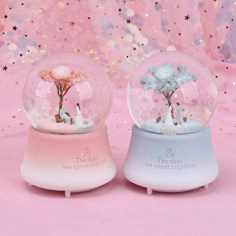 Романтическая любовь пары хрустальный шар для украшения дома фигурки светильник