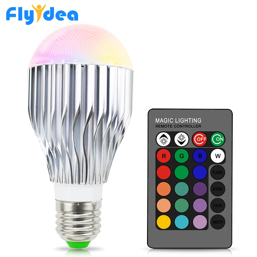 Лампочка E27 с 16 меняющимися цветами для гостиной спальни Рождества 110 В 220