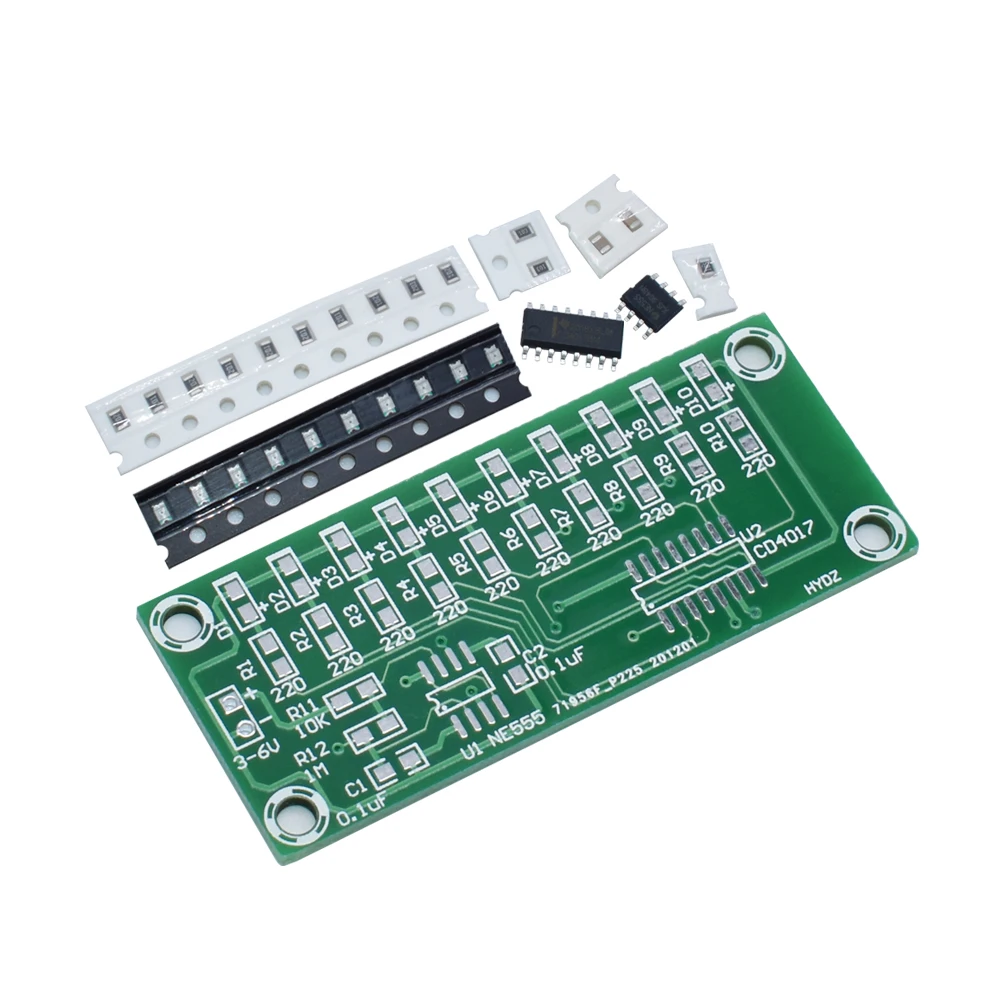 Набор для умной электроники NE555 + CD4017 светодиодный модуль сделай сам с светильник