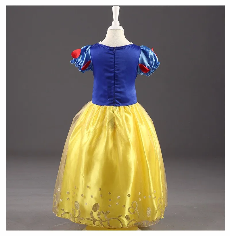 Нарядный Детский костюм Белоснежки платье принцессы для девочек От 2 до 8 лет