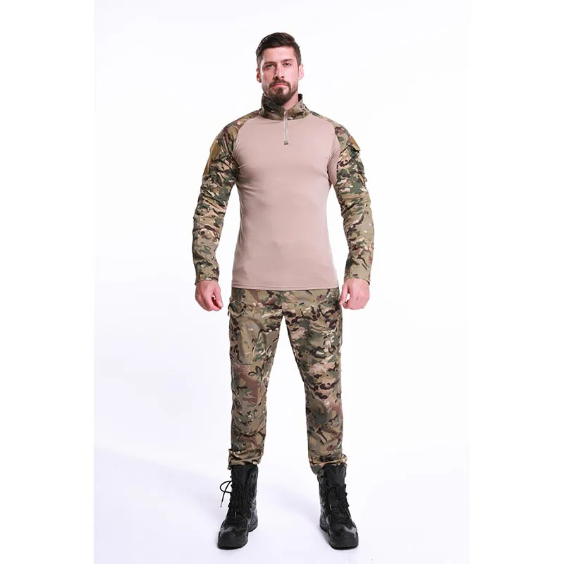 

T-Shirts Men Outdoor Tactical Military Hiking T-Shirts Male Army Camouflage Long Sleeve Sports Shirt Breathable Hunting Clothes