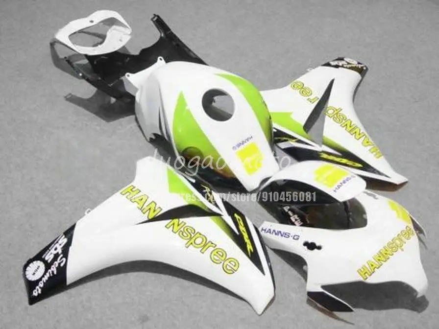 

Injection Fairings kit for HONDA CBR1000 2008 2009 2010 2011 WHITE GREEN HANNSPREE Motorcycle Bodywork for CBR1000 08 09 10 11