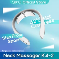 skg neck massager k4 2 electric pulse relieve pain cervical massager for neck 4modes 15 intensity heating 84g chinese version