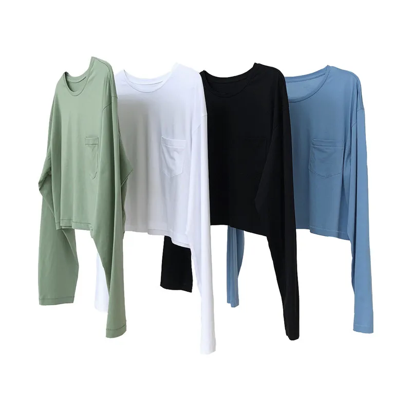 

Women Spring Autumn Fashion Loose Solid Color Cotton T-Shirt Female Casual New Brand Slim Tees Ladies High Quality Tops ML395