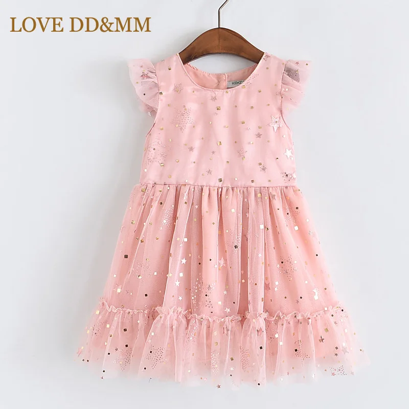 Платья для девочек LOVE DD &amp MM детская одежда 2020 милое Сетчатое гофрированное