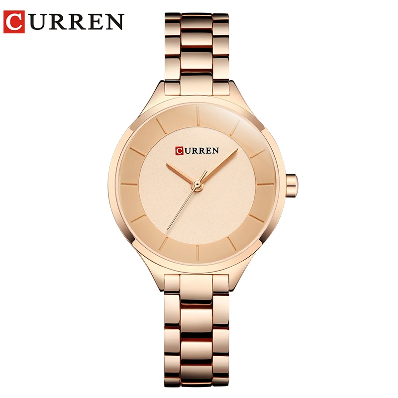 

CURREN Top Brand Fashion Ladies Watches Stainless Steel Band Quartz Female Wrist Watch Ladies Gifts Clock Relogio Feminino