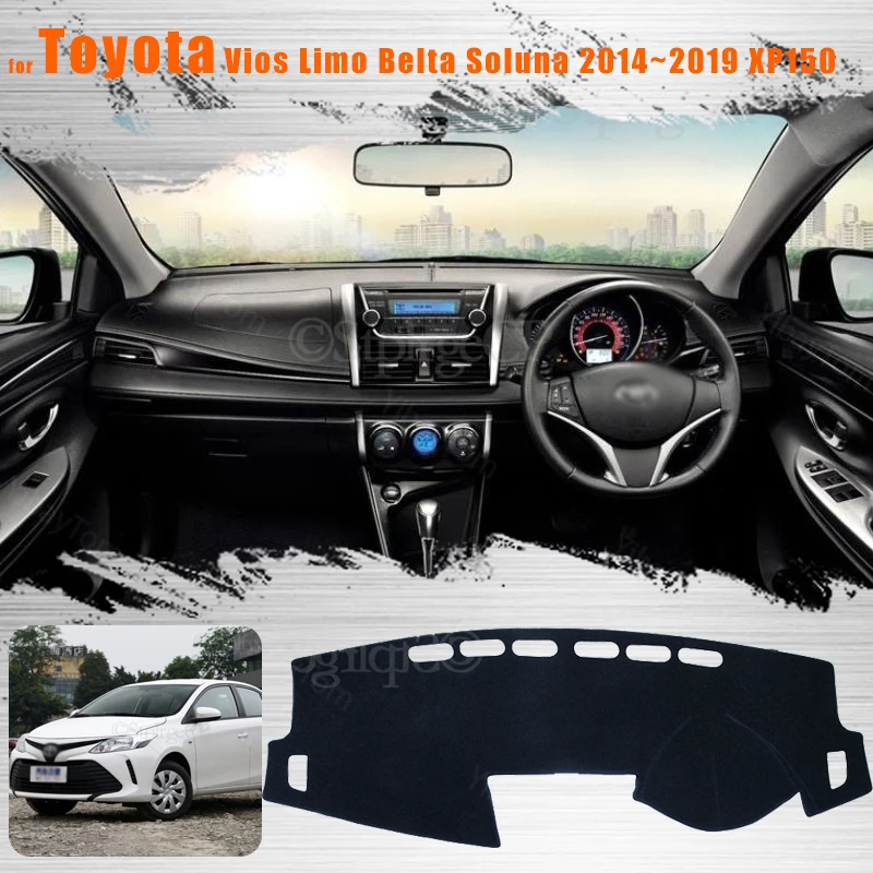 

For Toyota Vios Limo Belta Soluna 2014~2019 XP150 Console Dashboard Suede Mat Protector Sunshield Cover