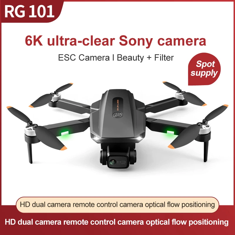 

TLXT New RG101 Folding Drone 6K HD Camera 5G GPS Brushless Motor Professional Anti-Shake Aerial Photography Quadcopter Toys