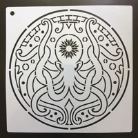 3030cm size octopus craft mandala mold for painting stencils stamped photo album embossed paper card on wood fabric wall