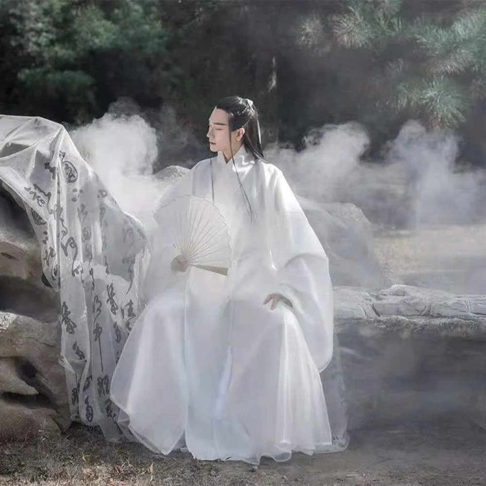 2021 Hanfu Китайский стиль ханьфу мужской Косплей Черный Белый старинный китайский