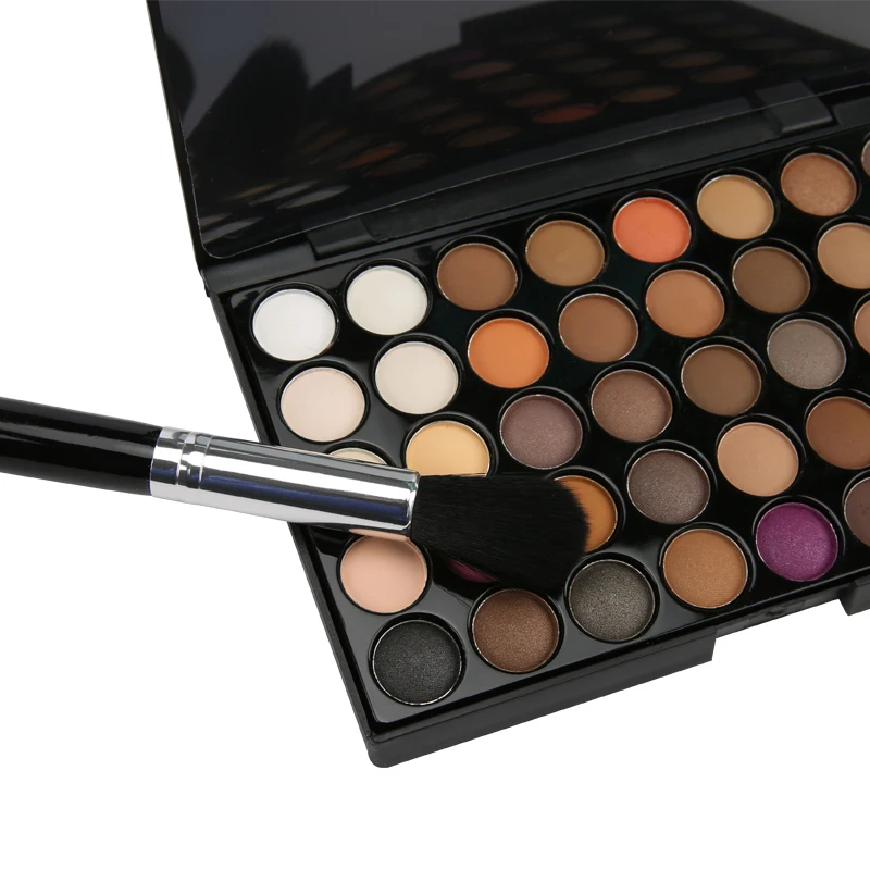 40 цветов матовые тени для век Pallete Make Up Earth Palette Тени для век Макияж Блеск водостойкий макияж добавить тени для век кисть