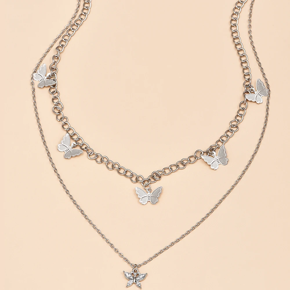 Подвеска-бабочка YWZIXLN в стиле бохо с кристаллами многослойная цепочка модные