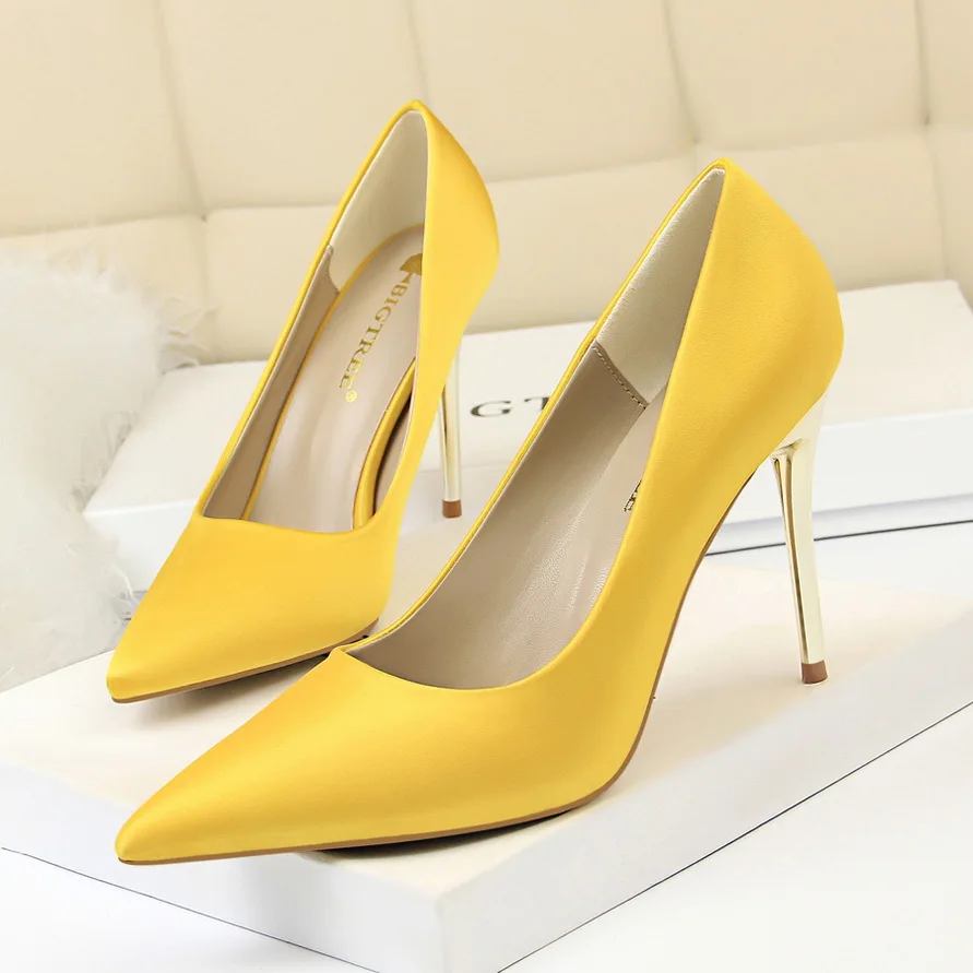 Туфли-лодочки женские на высоком каблуке 10 см с острым носком | Обувь