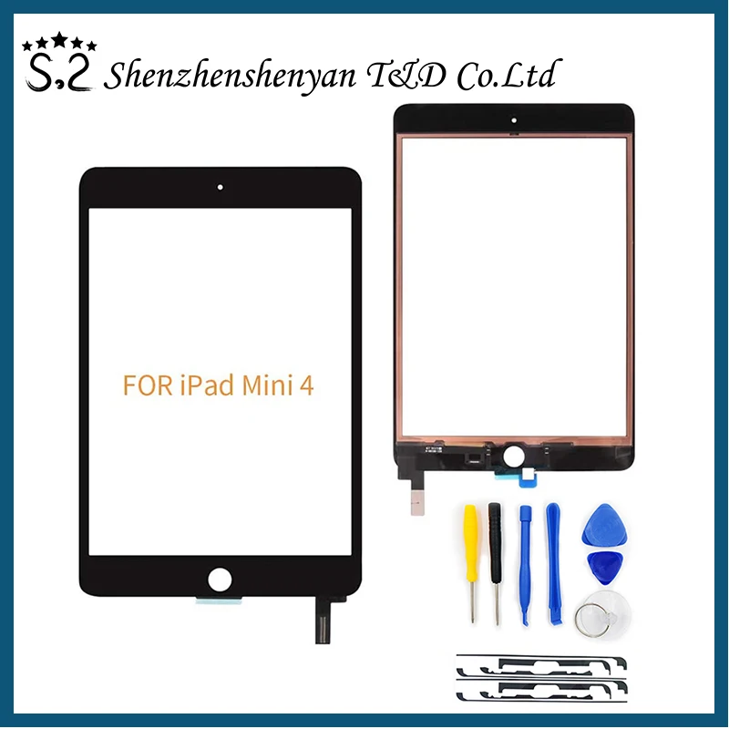 

New original For Apple iPad mini 4 Touch Screen Digitizer Not Home Button assembly Front Glass Touch Panel A1538 A1550 tablet