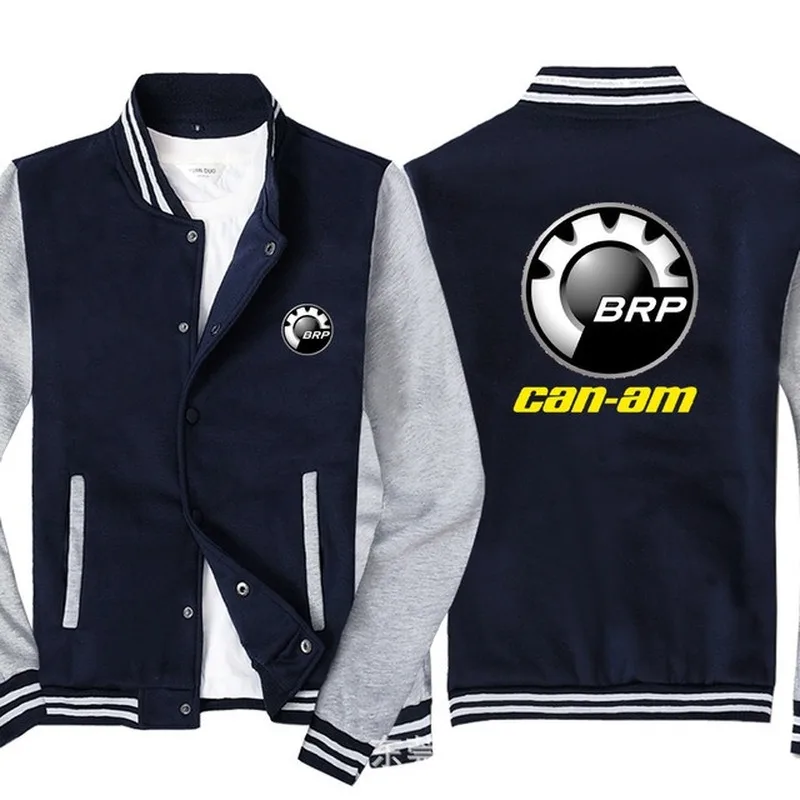 

2020new Winter Men's Clothing for BRP can-am Printed Loose Casual Streetwear Fleece Pullovers Coat Jackets Baseball Bomber