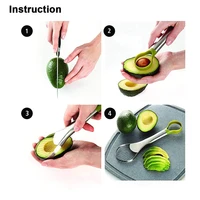 stainless steel core digging and cutting avocado device avocado pitting separation knife household fruit cutting gadget