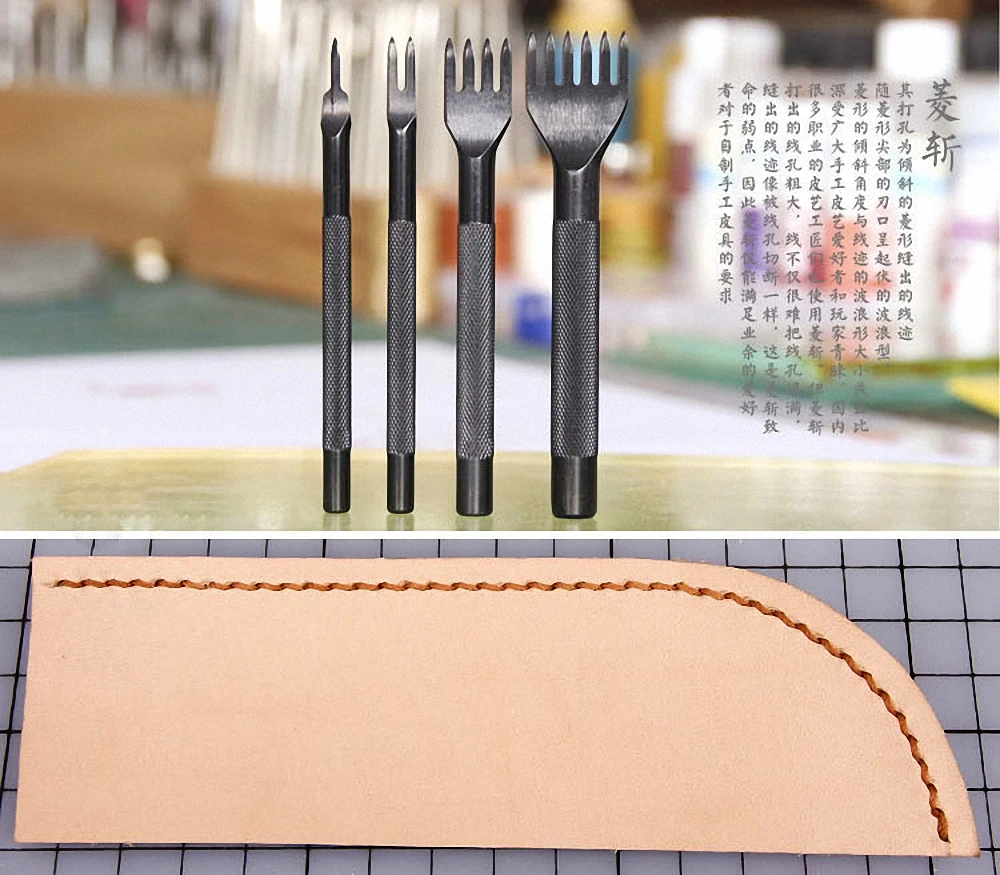 Baver черная сталь Кожа ремесло алмазное долото прострочка дырокол инструмент 3 мм 4