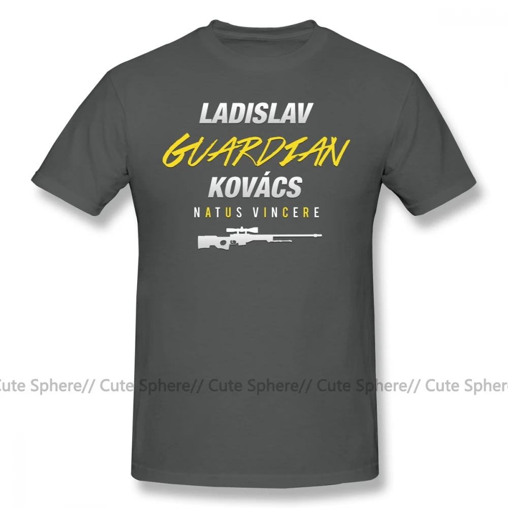 Natus Vincere, футболка Guardian CSGO, Мужская футболка с коротким рукавом, футболка с принтом, потрясающая Повседневная футболка, плюс размер - Цвет: Dark Grey