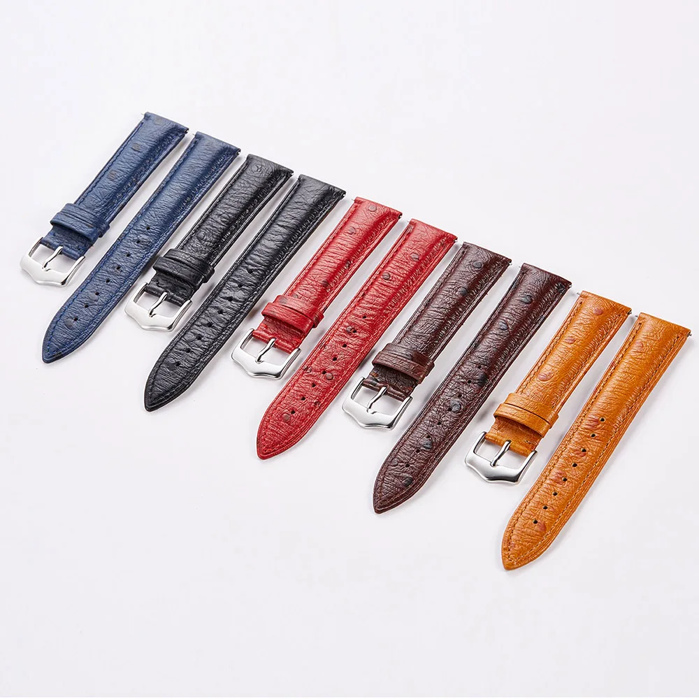 Ремешок из натуральной кожи страуса для смарт часов серии GT Gear мягкий кожаный